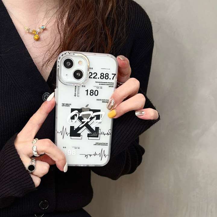 iphone12pro/12promaxカバーロゴ付きOff White