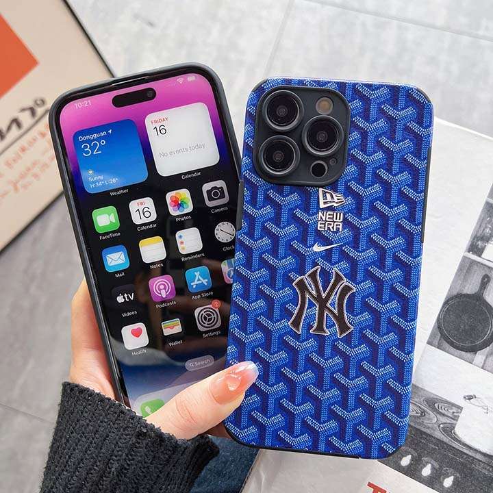 ロゴ付き NY iPhone 13 pro/13pro max 保護ケース