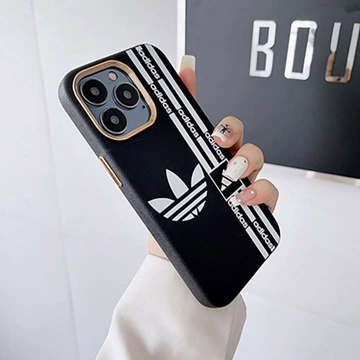 adidas iphone14 高級感 スマホケース