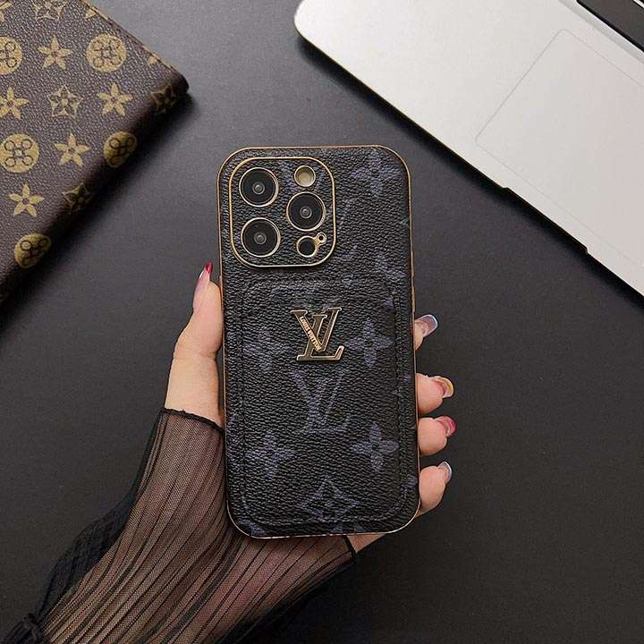 背面にカード入れ付き lv iphone 15 プラス スマホケース