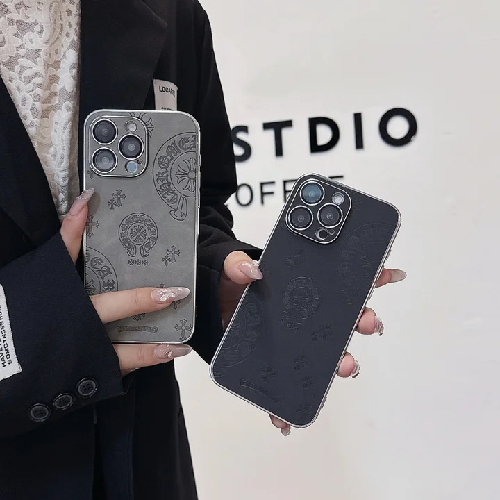 ブランド chrome hearts風 iphone 14pro max 携帯ケース 