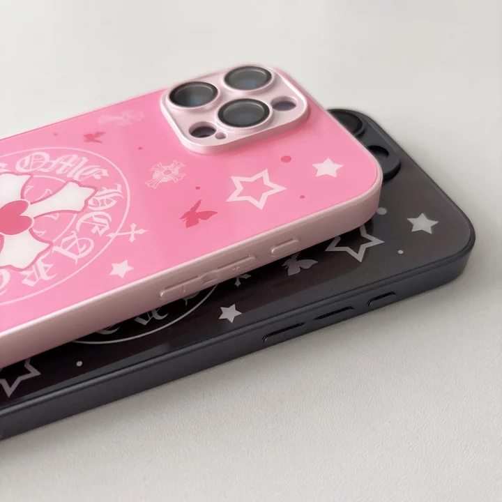 ブランド カバー アイフォーン 15 pro クロームハーツ風  安い