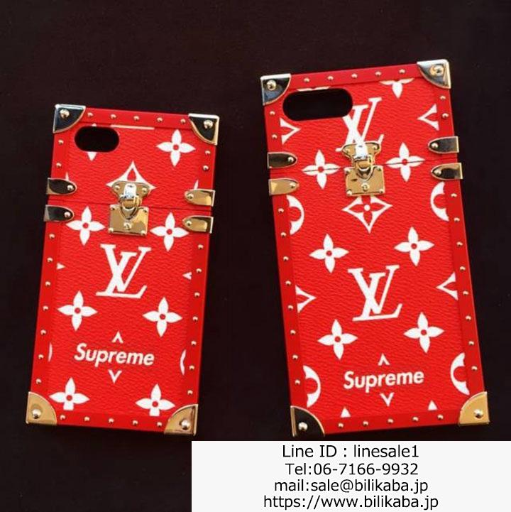 lv supreme iphone ケース