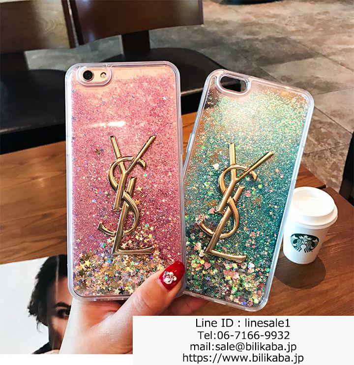 YSL iphone8クリアケース キラキラ