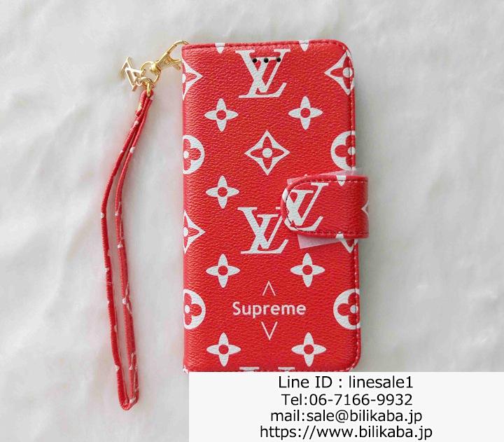 lv supreme iPhone8 PLUSケース手帳型