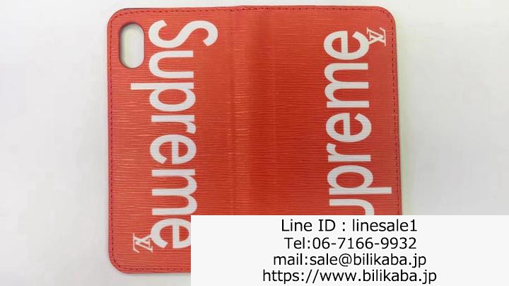 supreme lv iphone8手帳ケース革製