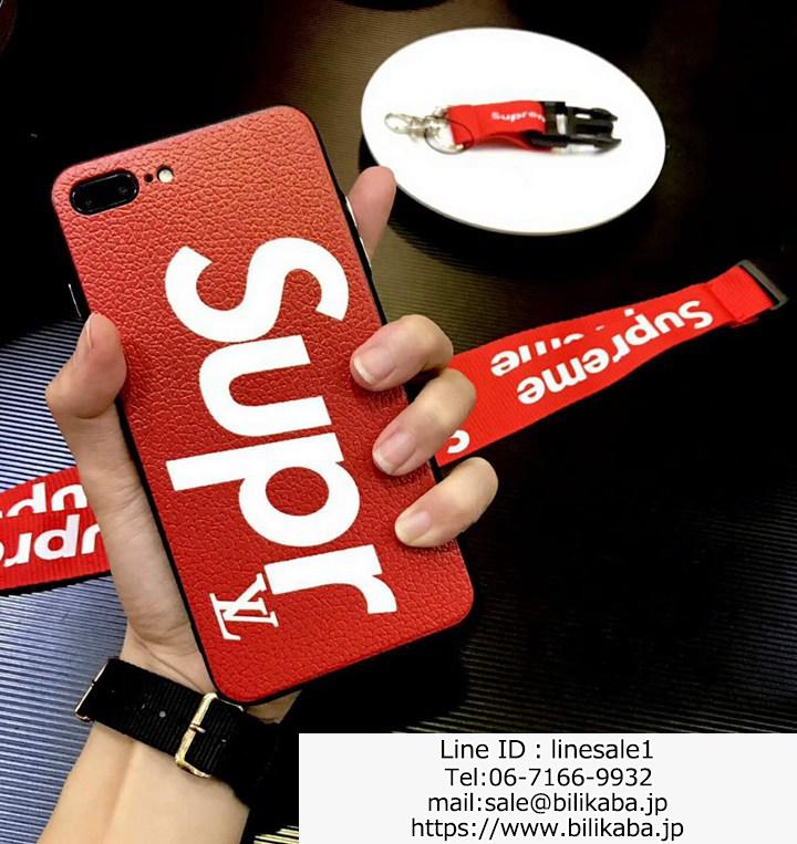 supreme lv iphone8ケースチェーン付き