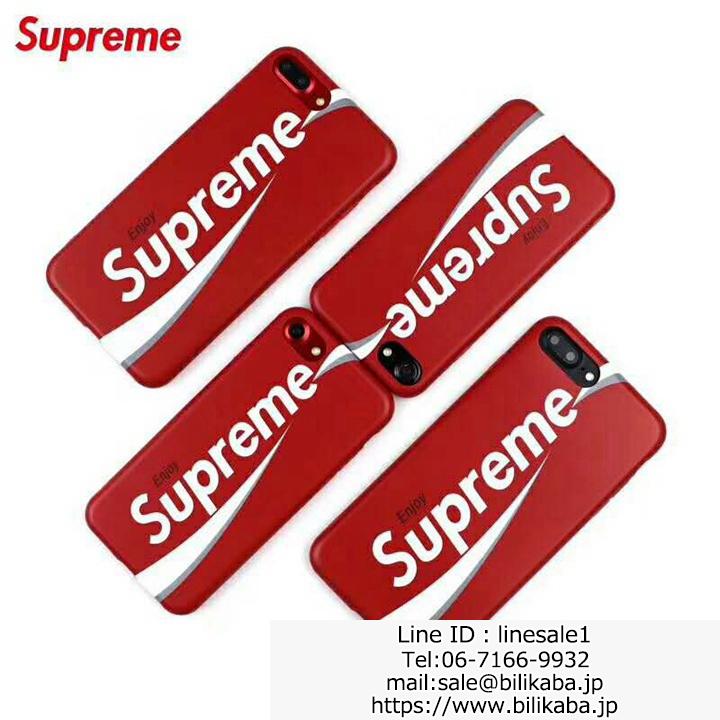 supreme アイフォン8ケース レッド