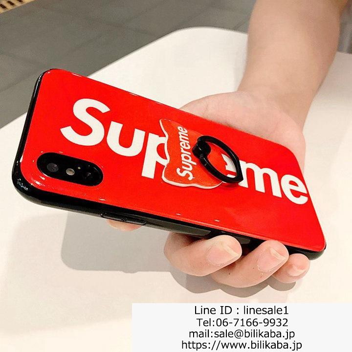 SUPREME iPhone X ケース リング付き