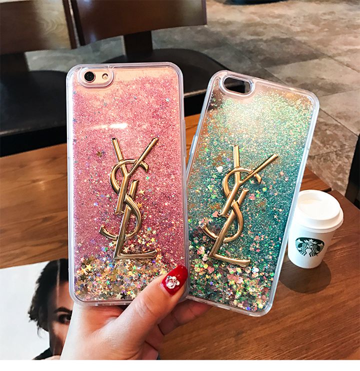 YSL iPhoneXケース キラキラ流砂