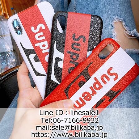 Supreme LV iPhoneXケース ジャケット レザー