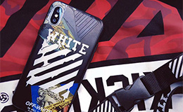 off white iphonexs xrケース 浮き彫り 個性的