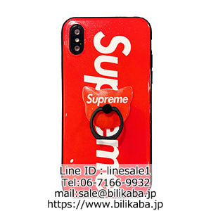 supreme iPhoneXケース リング付き