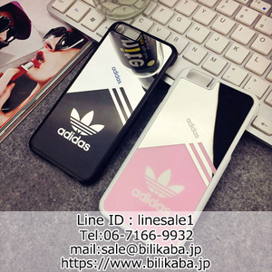 adidas iphone8ケース鏡面
