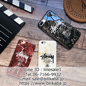 stussy iphone8ケース大理石モチーフ